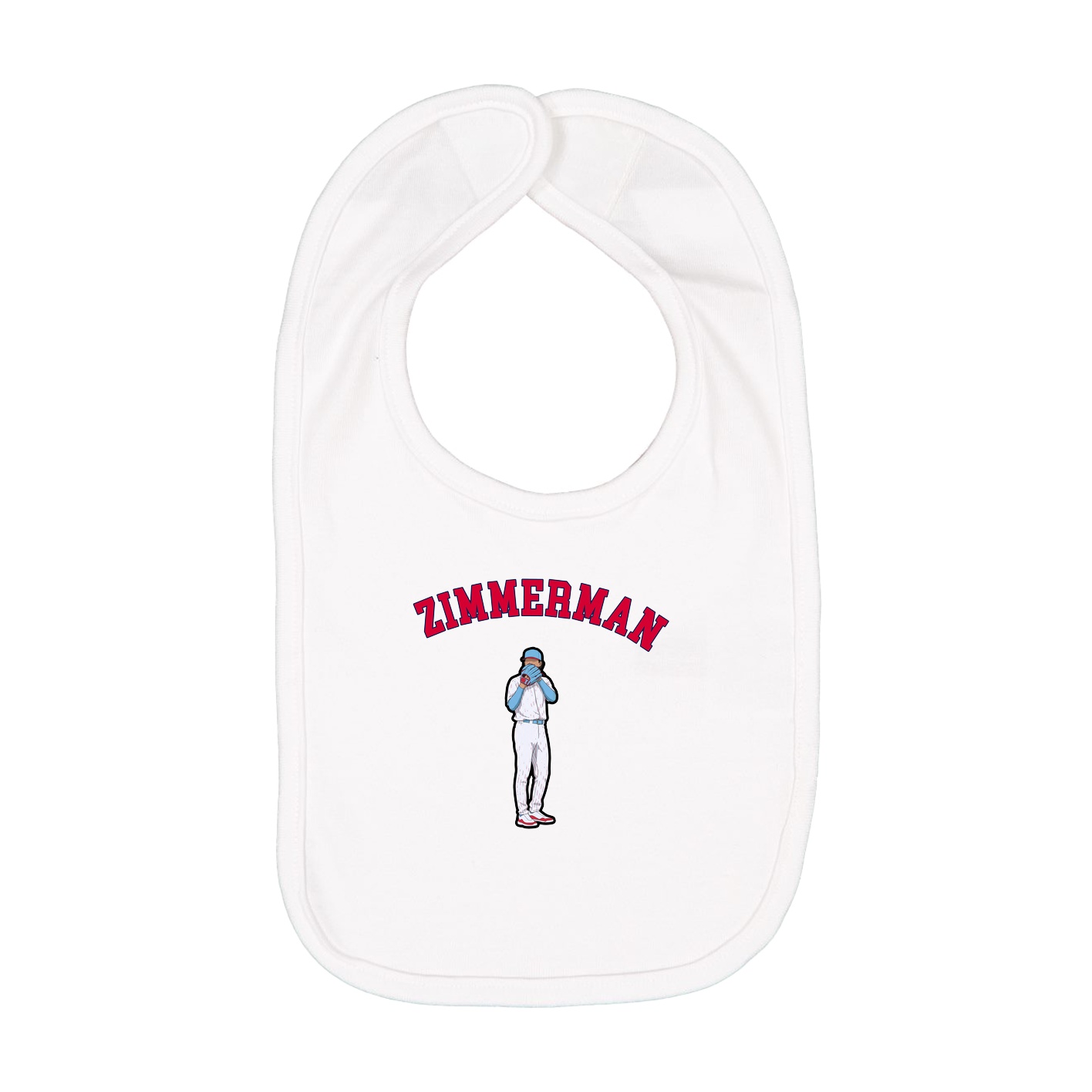 Infant Bib — Shirsey Arch in White