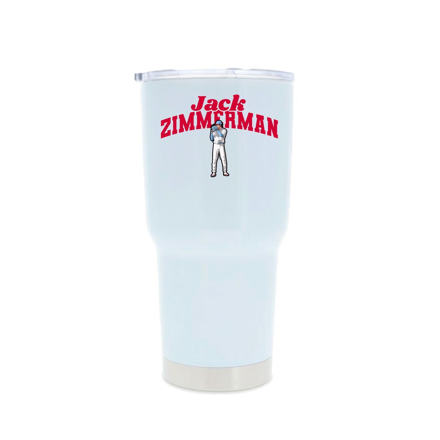 30oz Stainless Steel Tumbler — Signature Arch in White