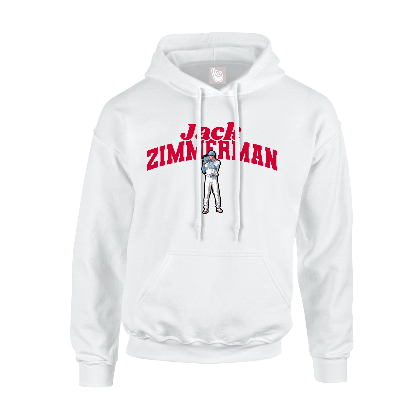 Hoodie — Signature Arch in White