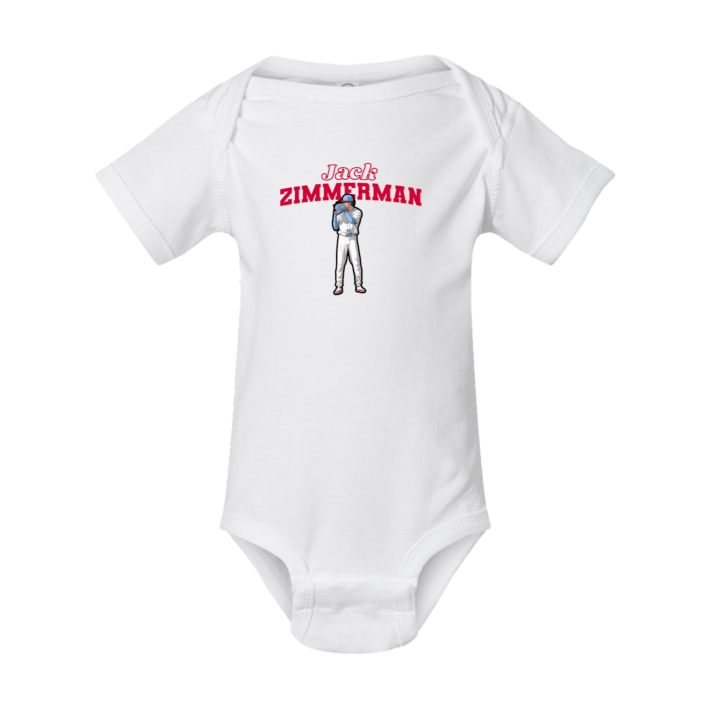 Baby Onesie — Name Arch in White
