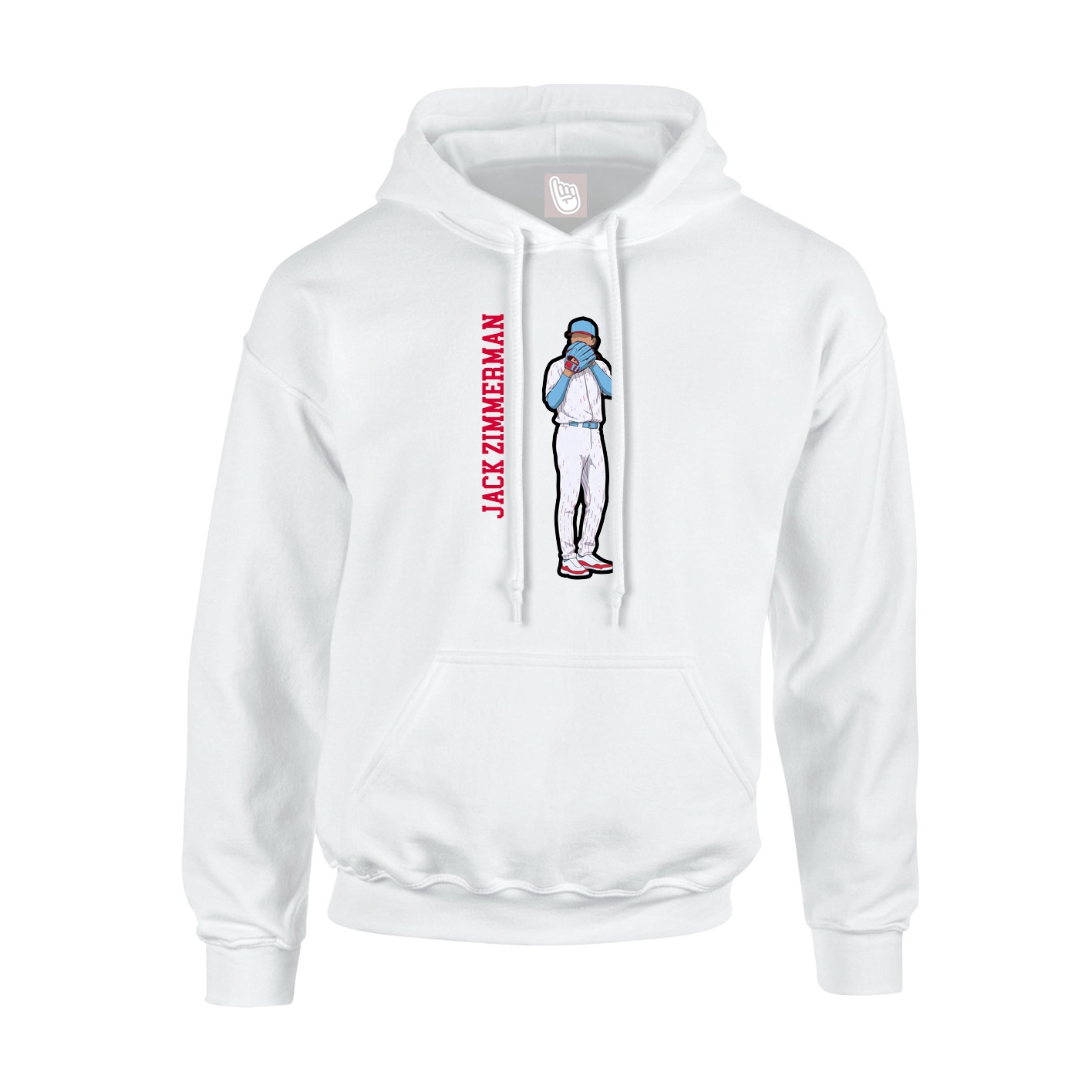Hoodie — Name Vertical in White