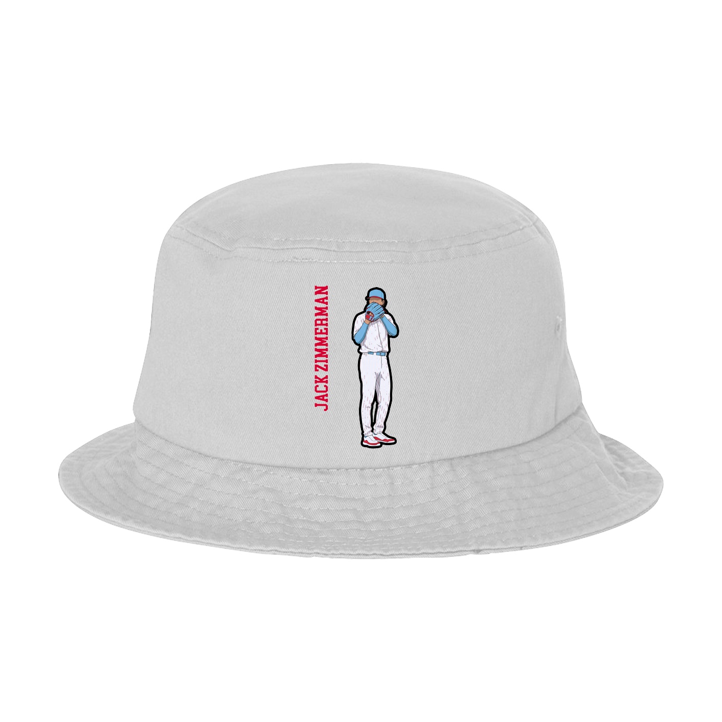 Bucket Cap — Name Vertical in White
