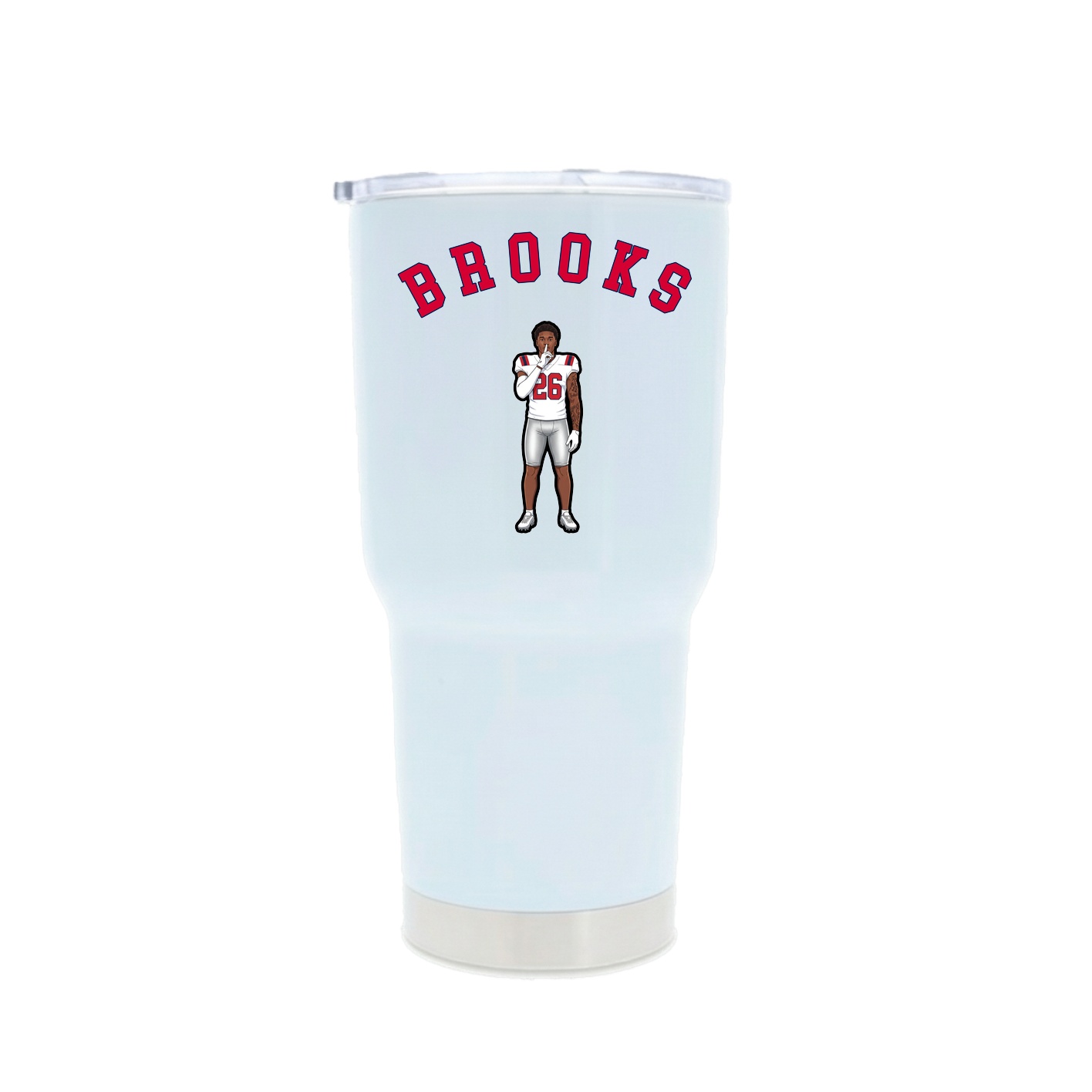 30oz Stainless Steel Tumbler — Shirsey Arch in White