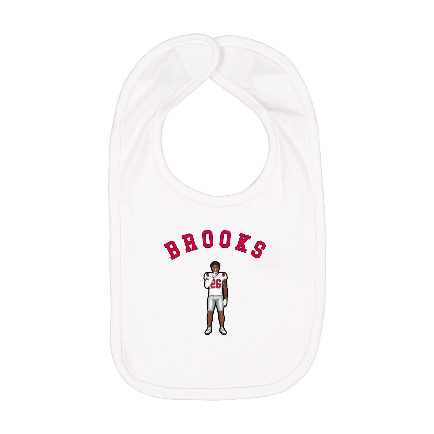 Infant Bib — Shirsey Arch in White