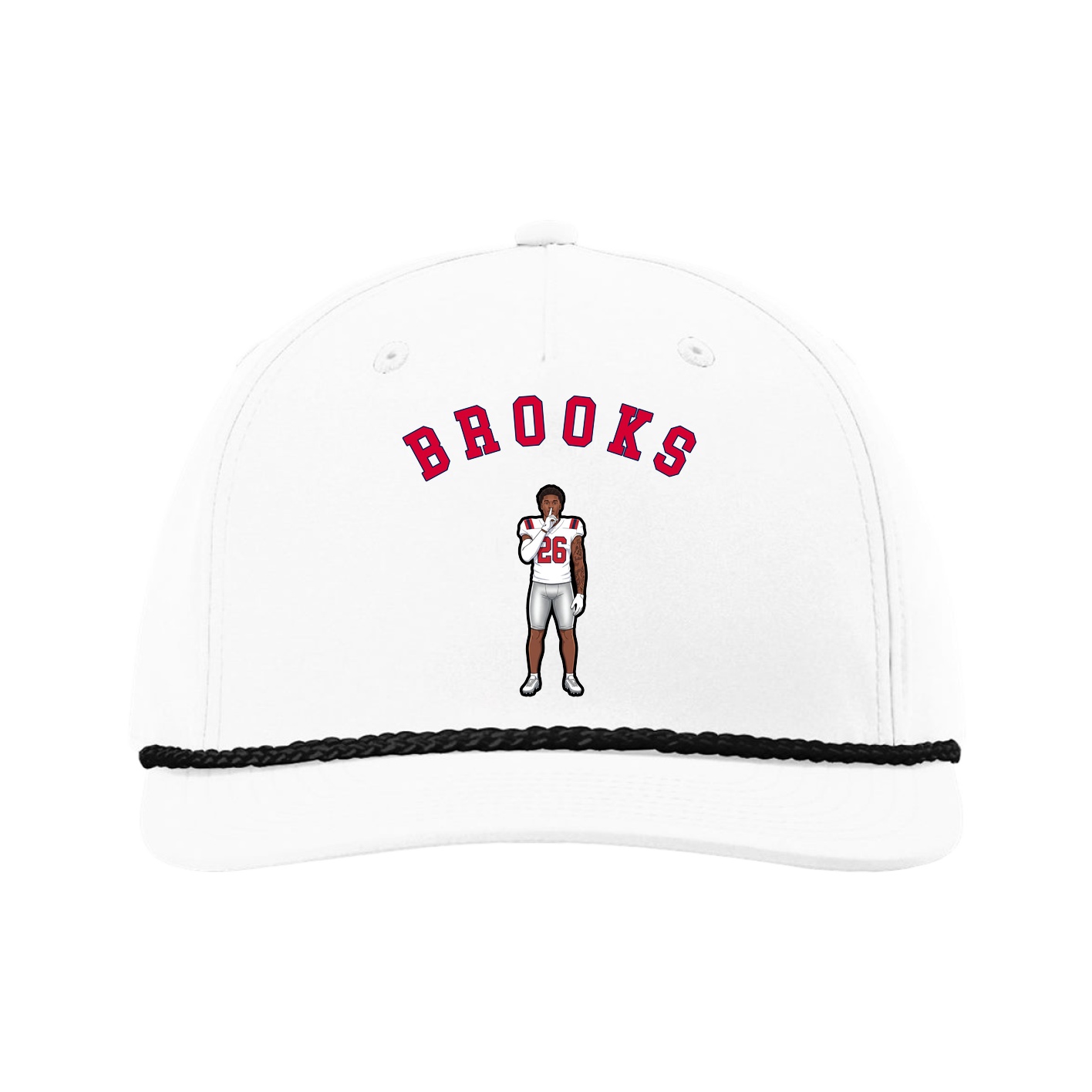 Five-Panel Classic Rope Cap — Shirsey Arch in White