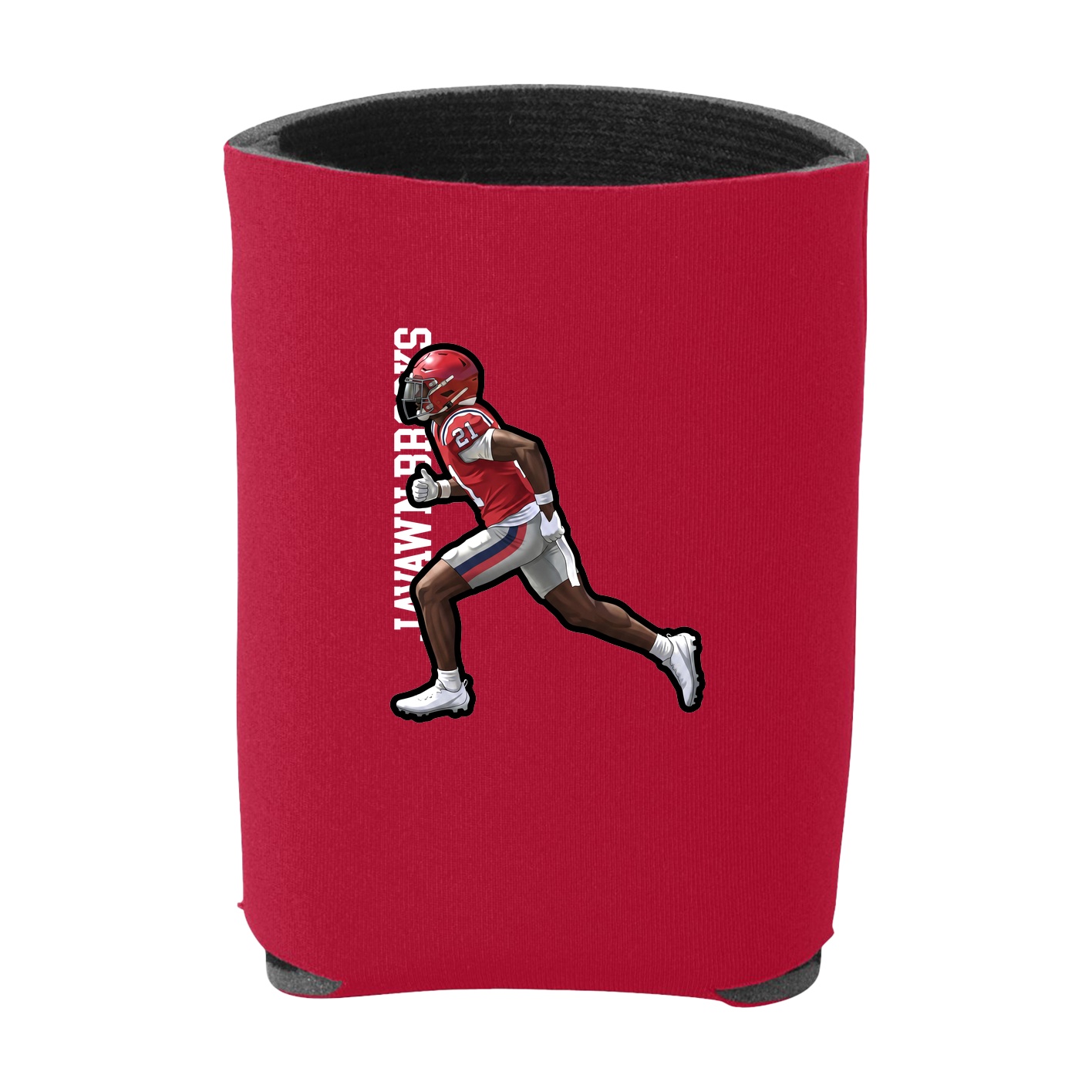 Can Holder — Name Vertical in Red
