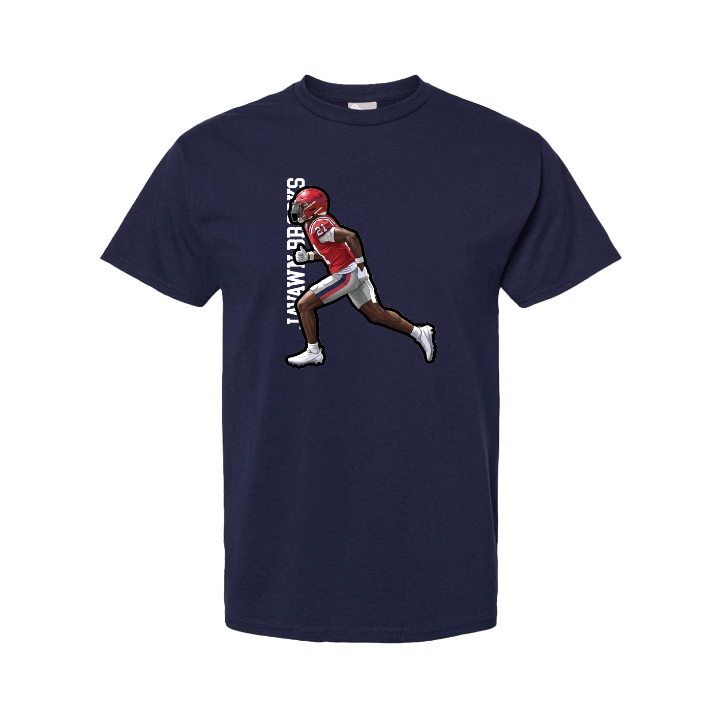 Tee — Name Vertical in Navy