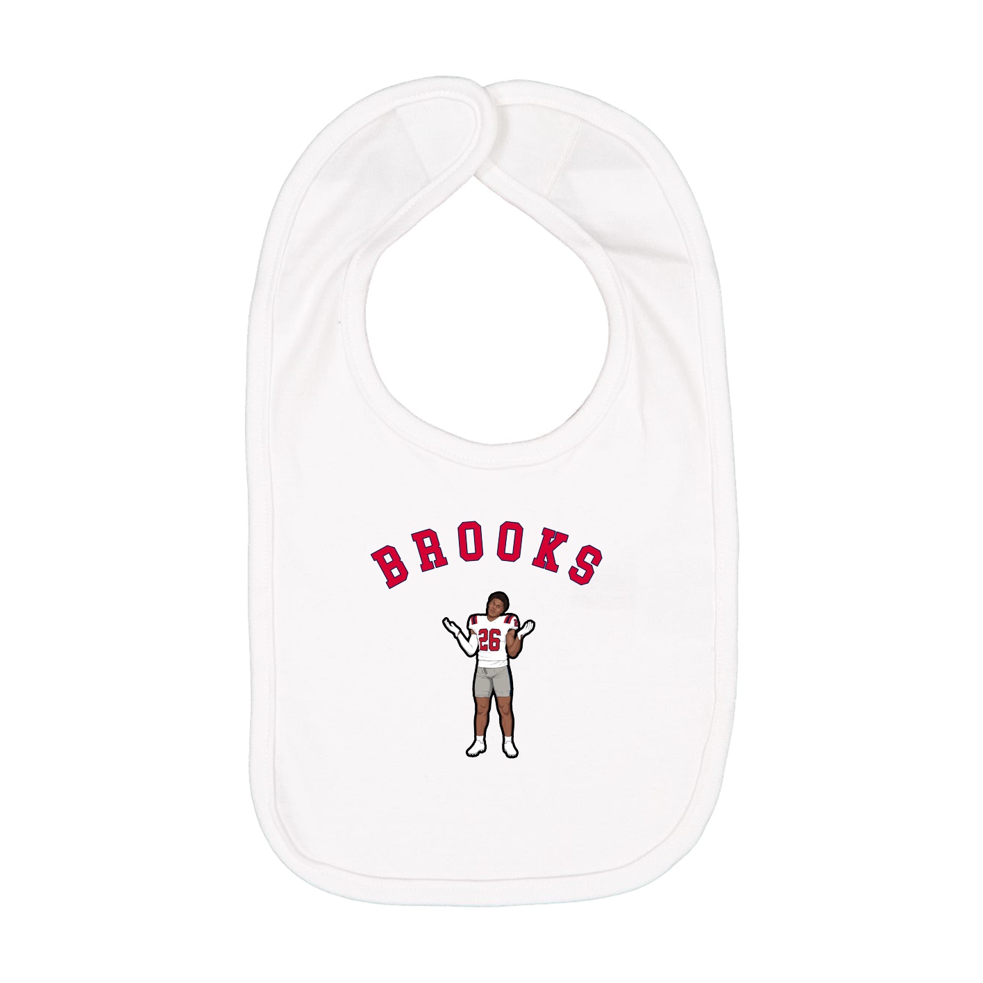 Infant Bib — Shirsey Arch in White