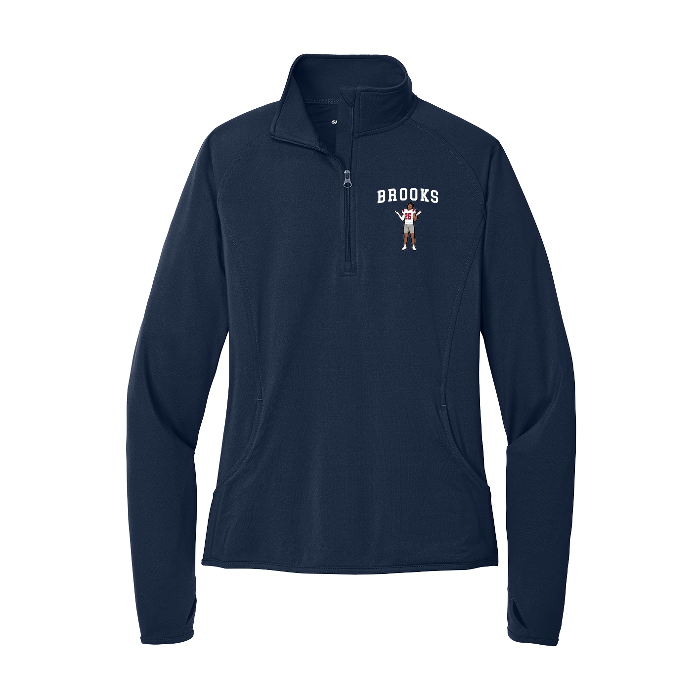 Women's Q-Zip Pullover — Shirsey in Navy
