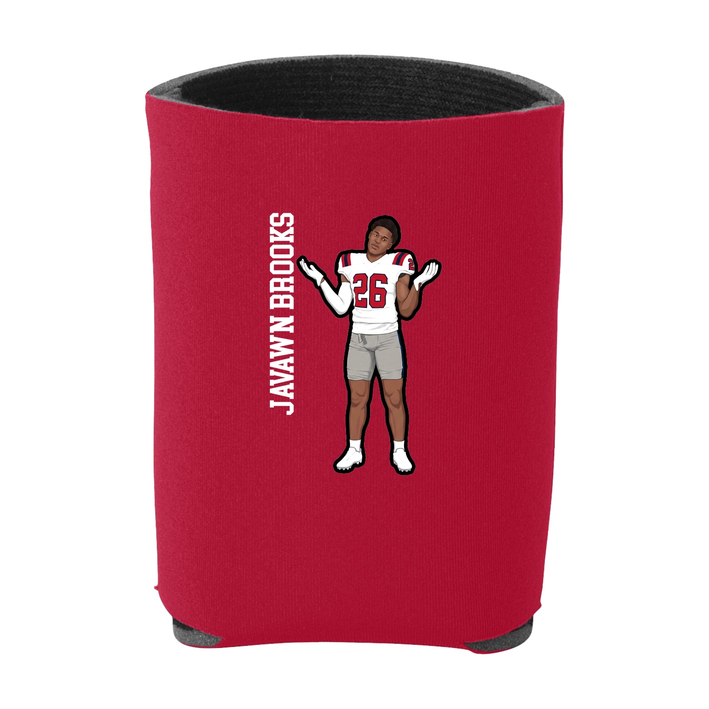 Can Holder — Name Vertical in Red
