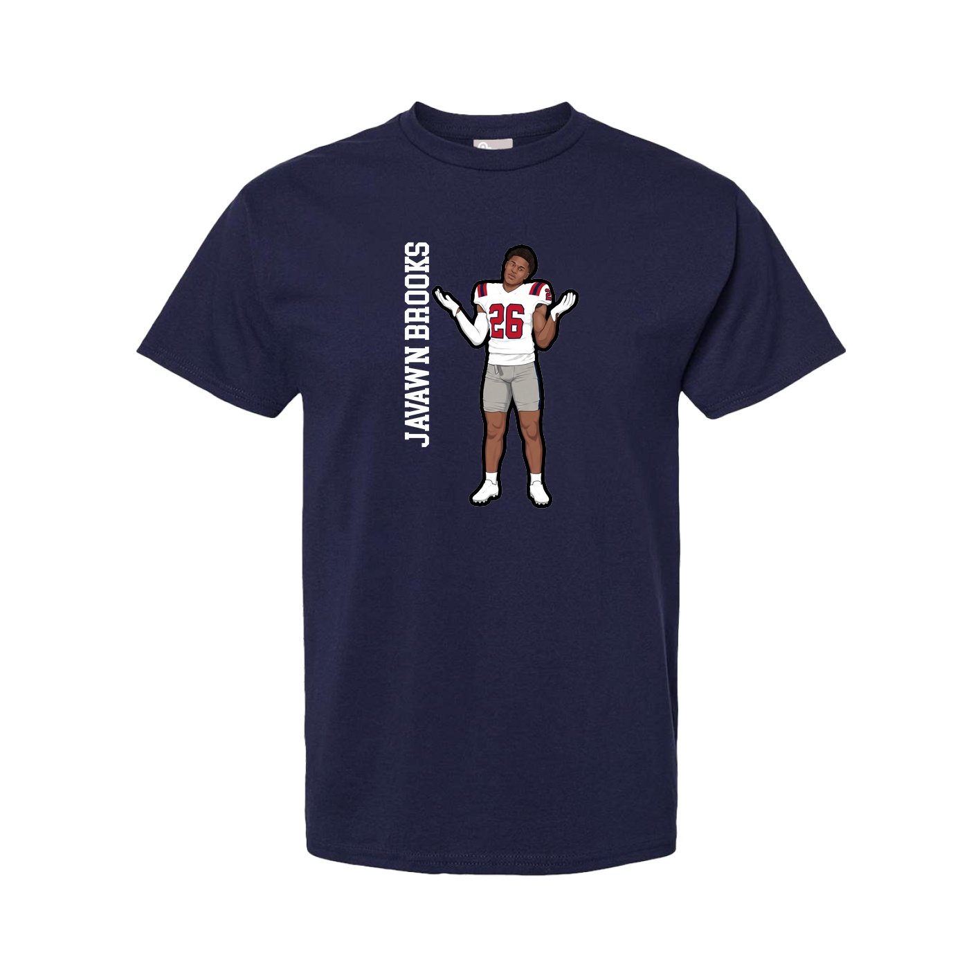 Tee — Name Vertical in Navy
