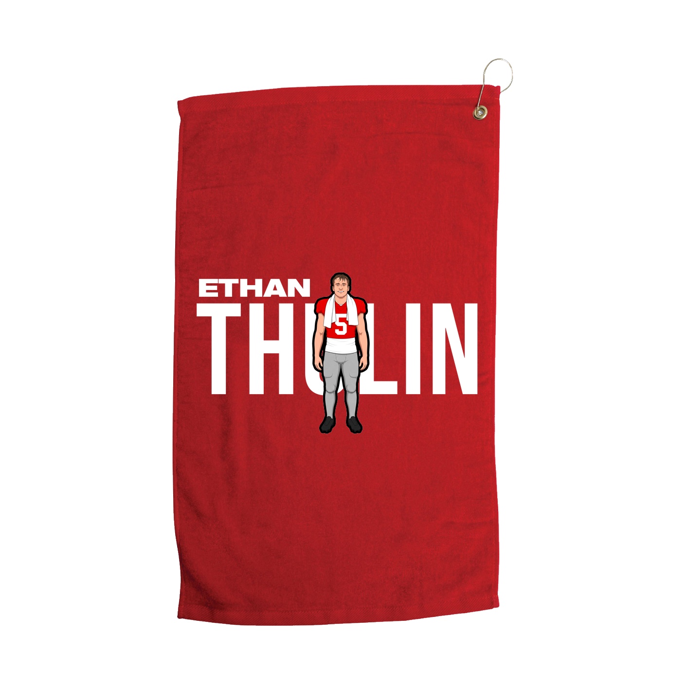 Golf Towel — Player Name in Red