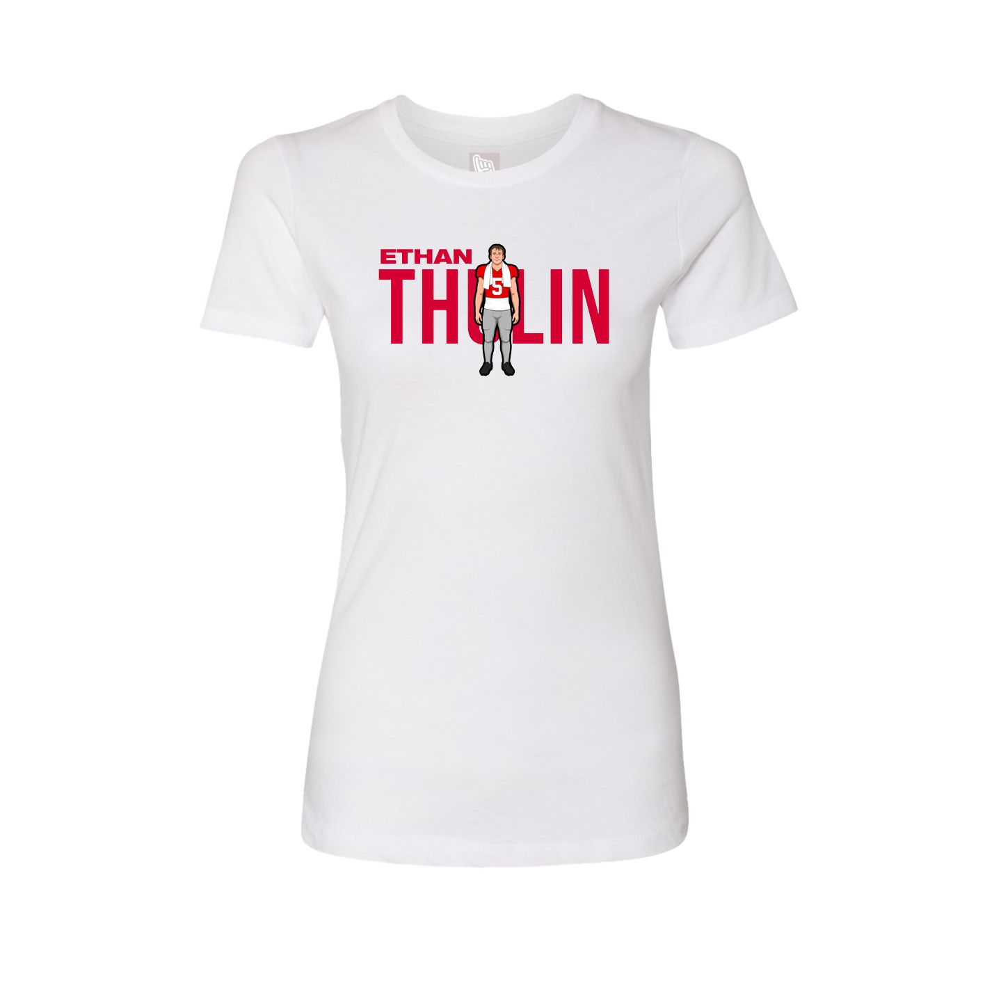 Womens Tee — Player Name in White