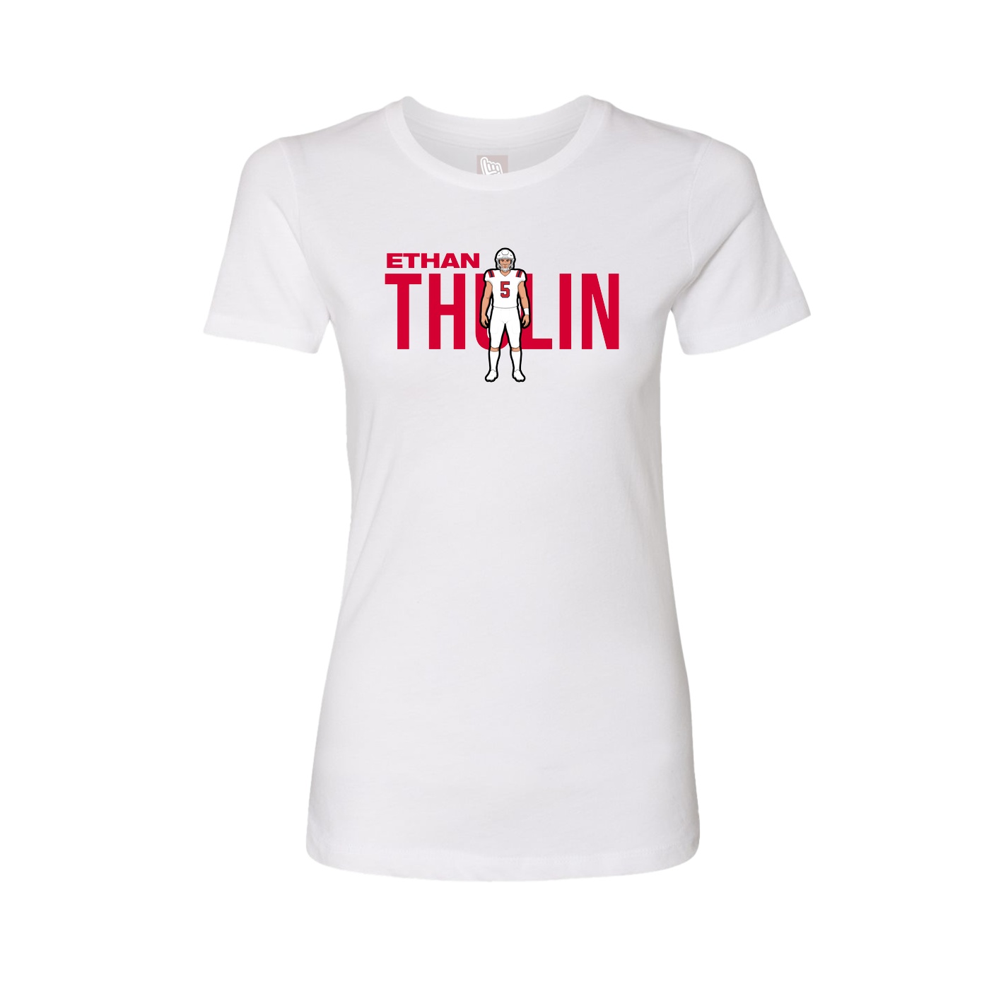 Womens Tee — Player Name in White