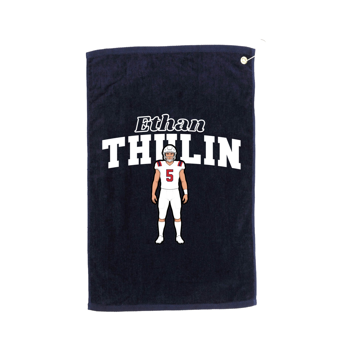 Golf Towel — Name Arch in Navy