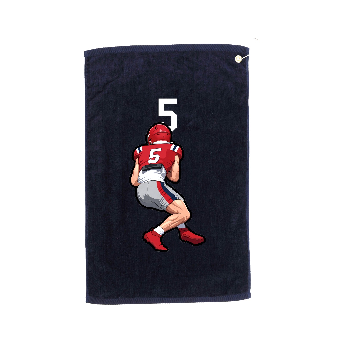 Golf Towel — Number Top in Navy