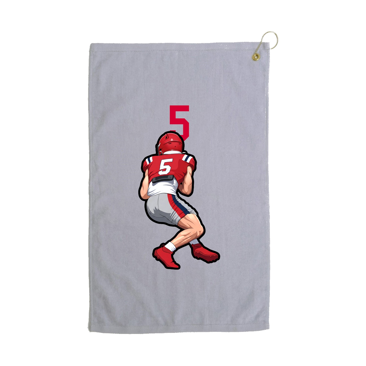 Golf Towel — Number Top in Grey