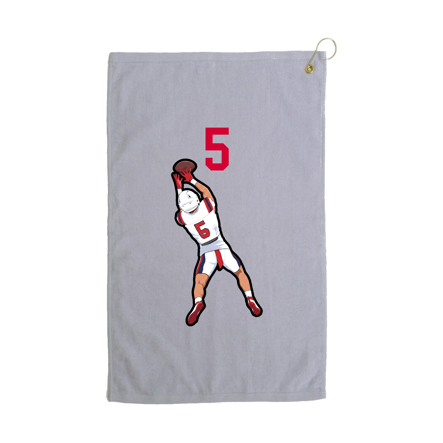 Golf Towel — Number Top in Grey