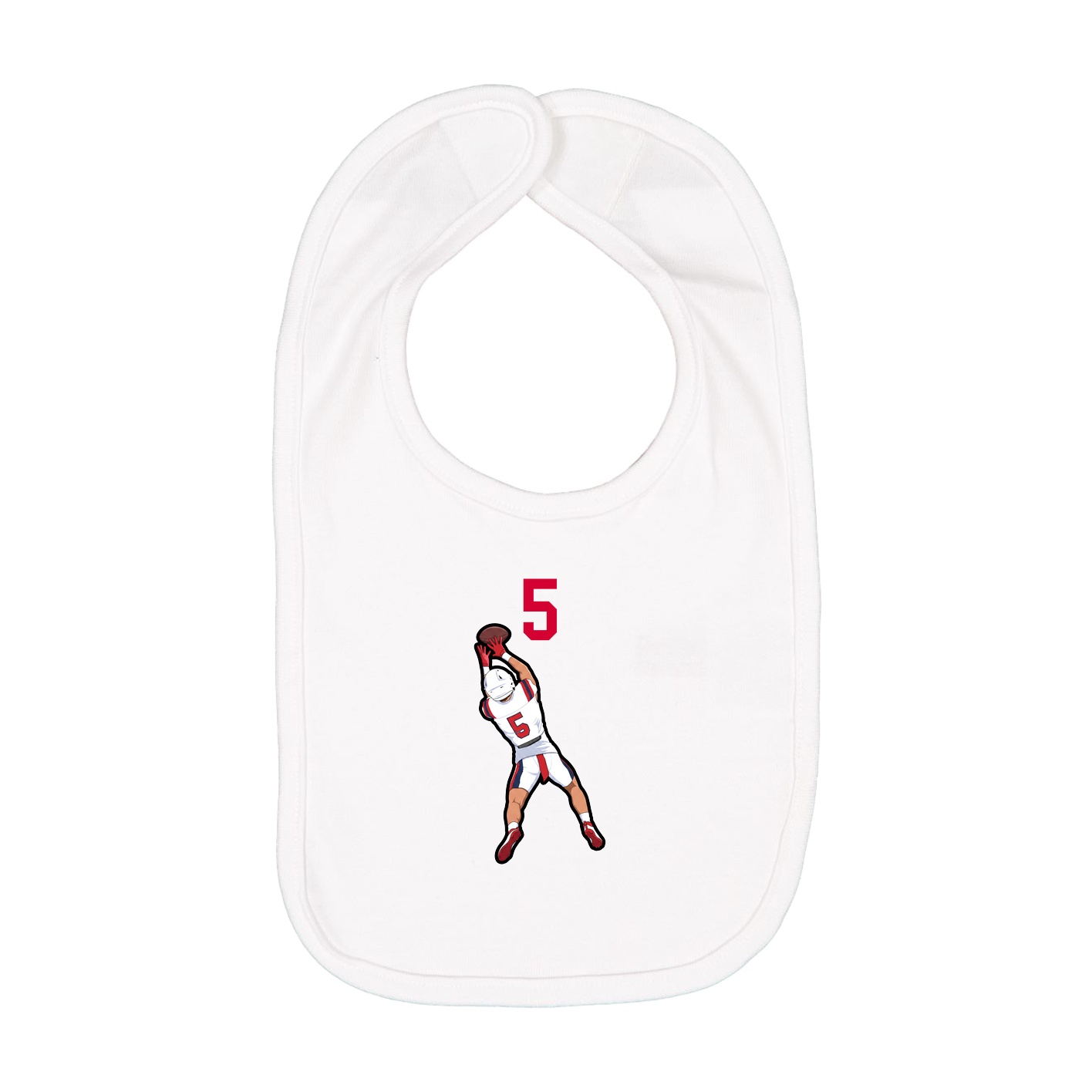 Infant Bib — Number Top in White