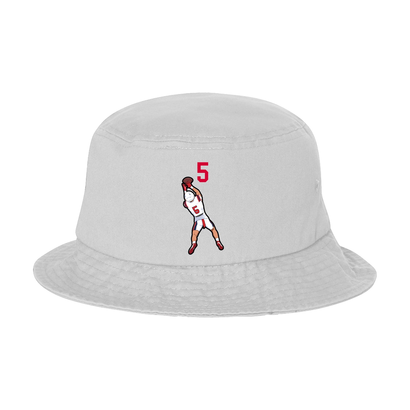 Bucket Cap — Number Top in White