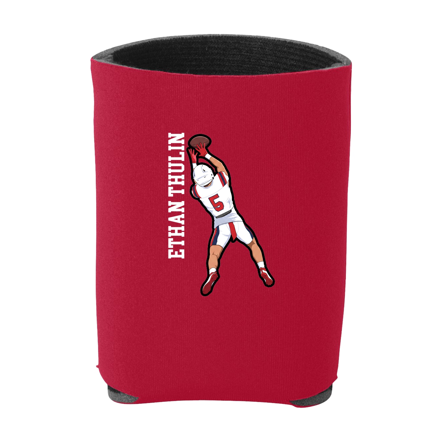 Can Holder — Name Vertical in Red