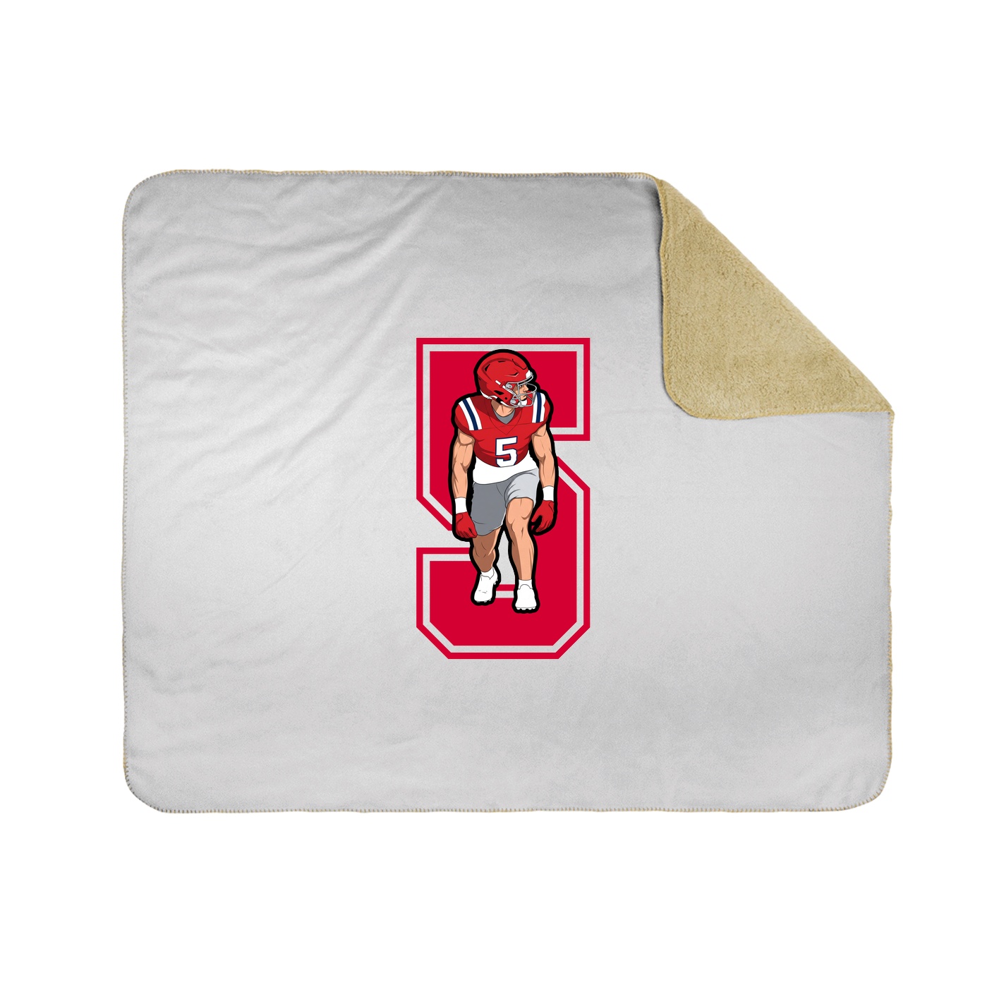 Throw Blanket — Number in White