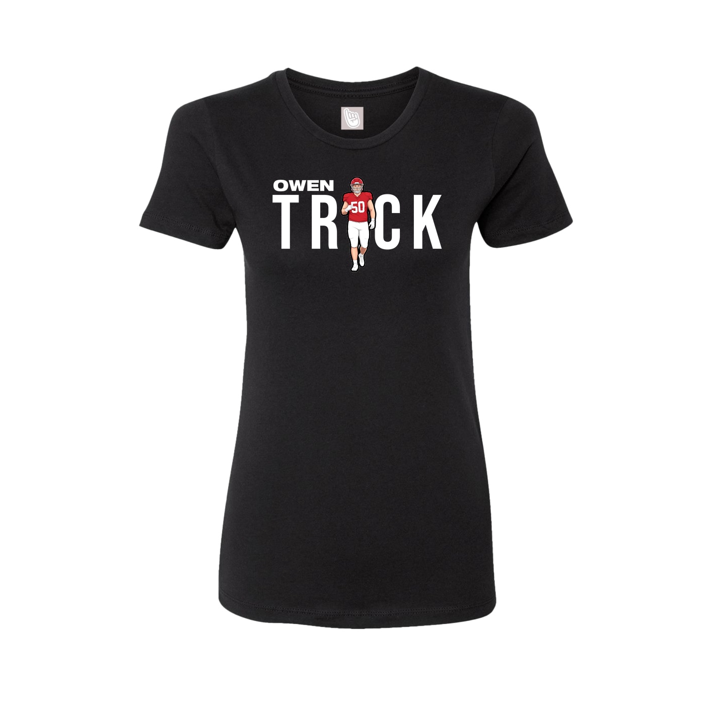 Fitted Women's Tee — Player Name in Black