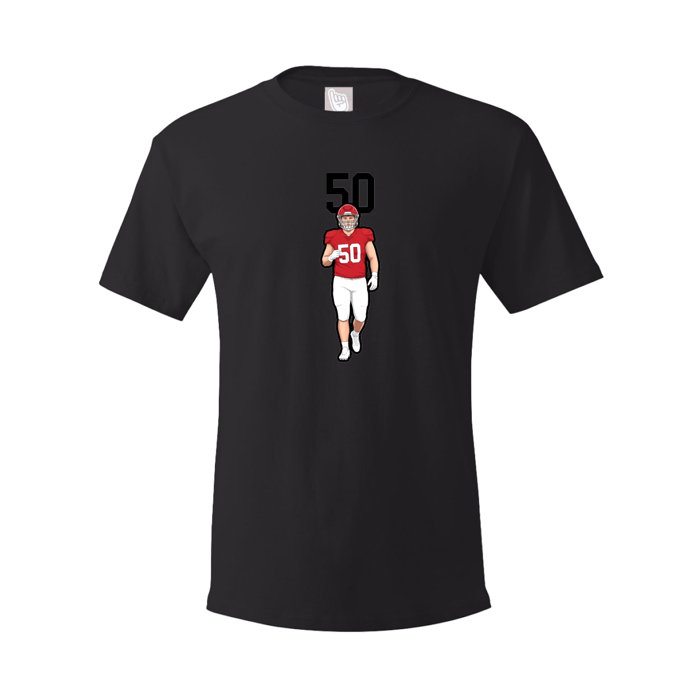 Youth Tee — Number Top in Black