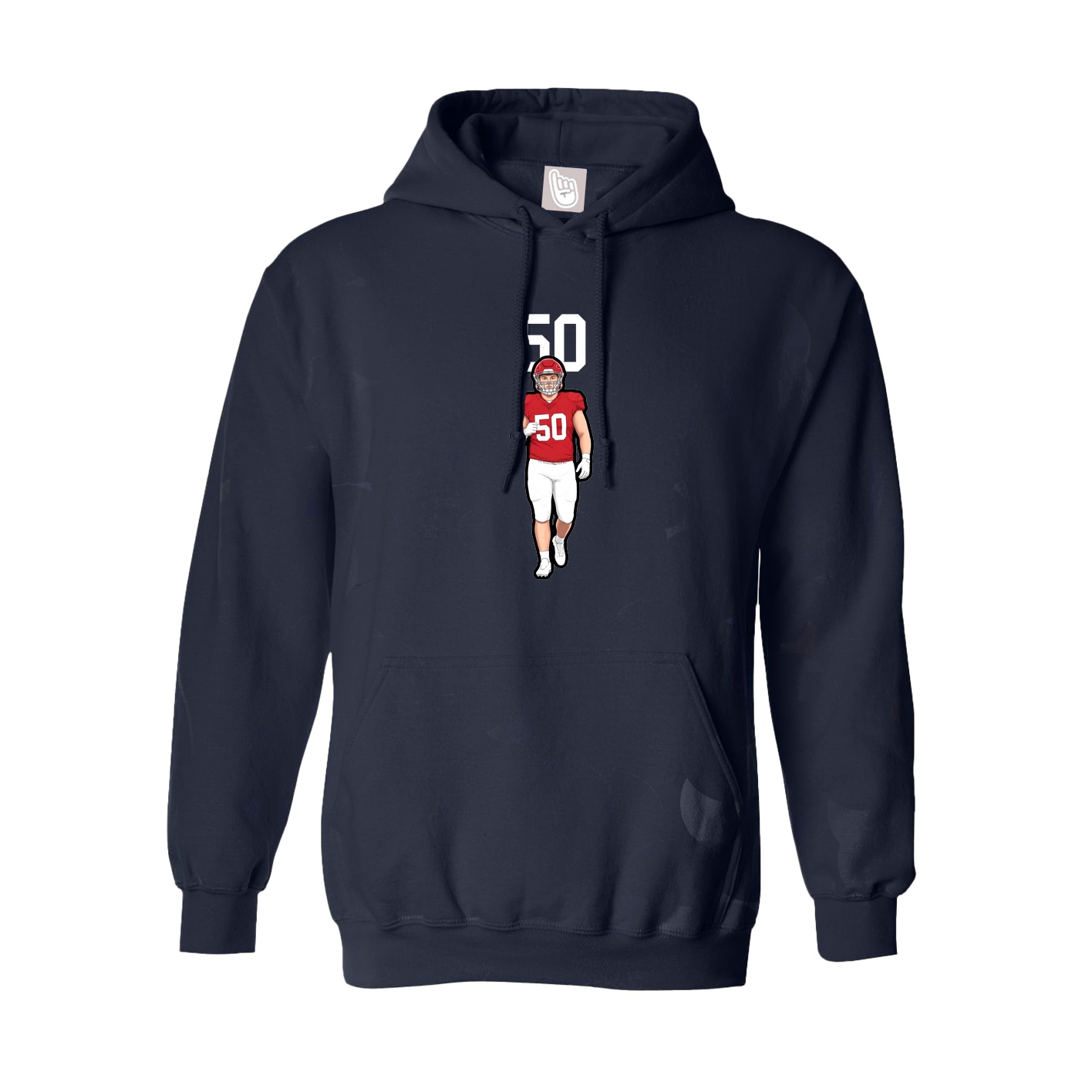 Youth Hoodie — Number Top in Navy