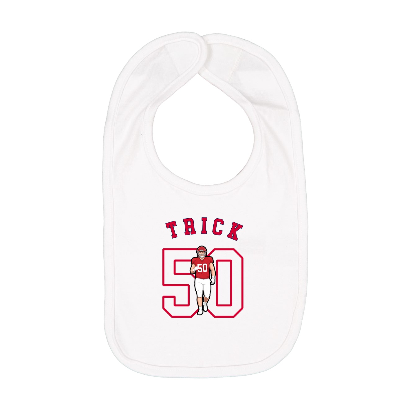 Infant Bib — Shirsey Arch in White