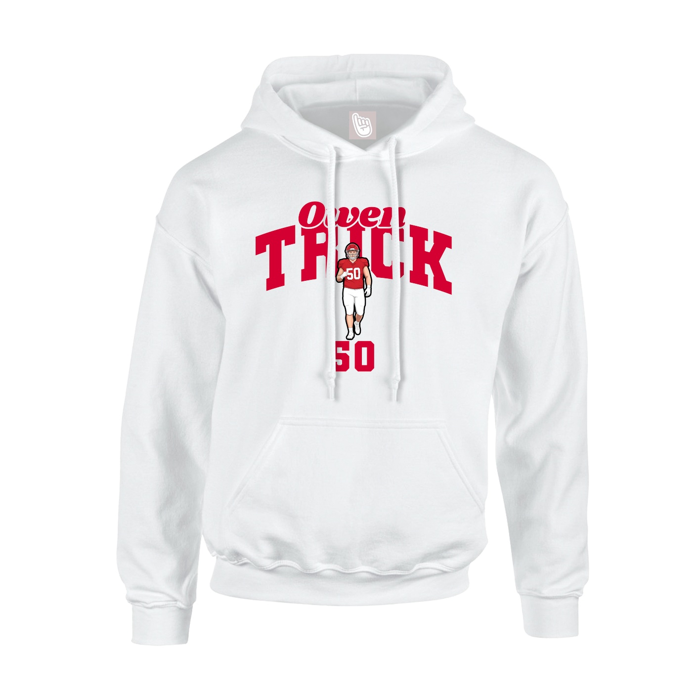 Hoodie — Signature Arch in White