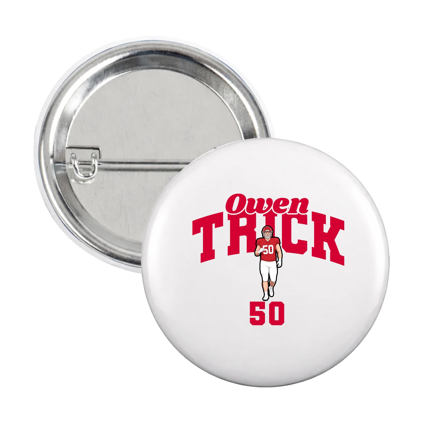 Game Day Button — Signature Arch in White
