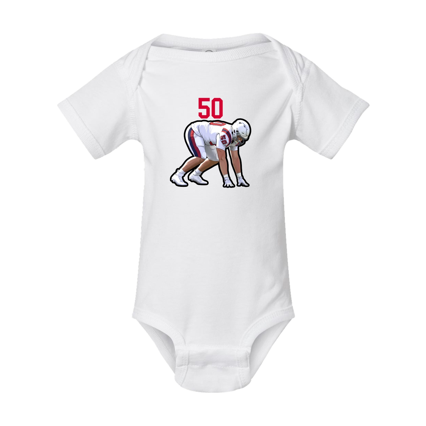 Baby Onesie — Number Top in White