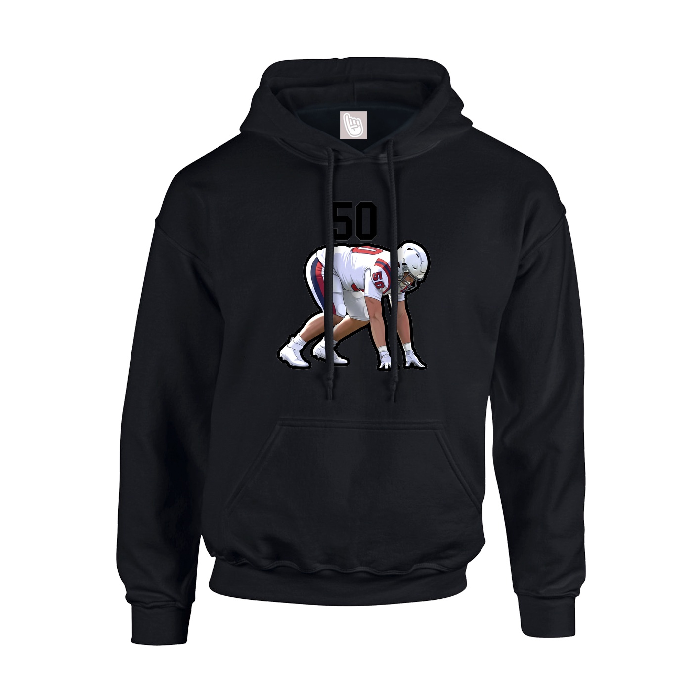 Hoodie — Number Top in Black