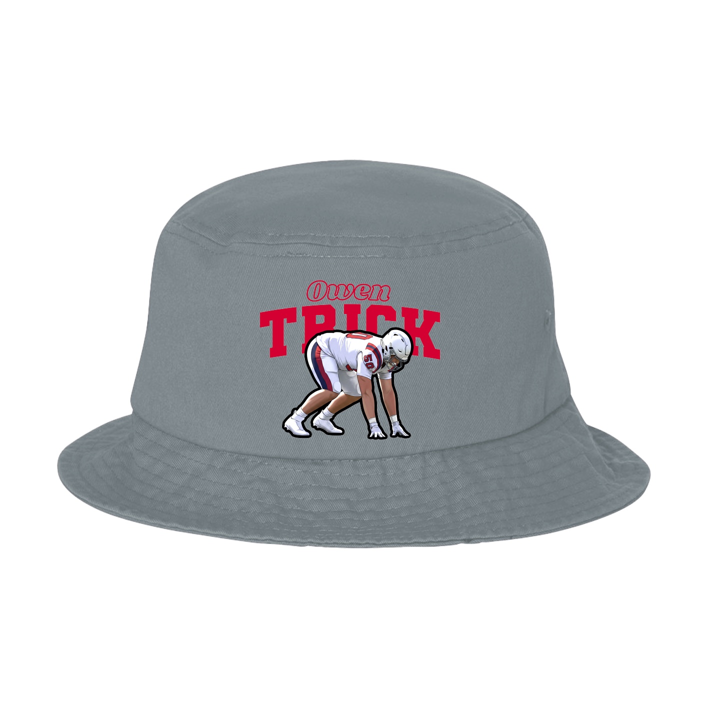 Bucket Cap — Name Arch in Grey