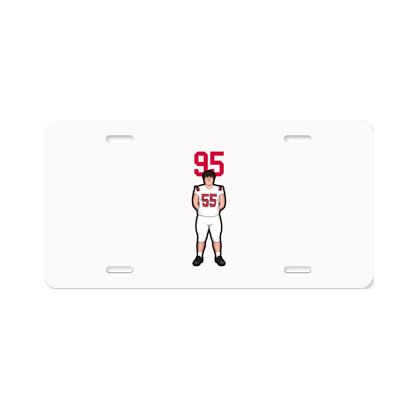 License Plate — Number Top in Classic