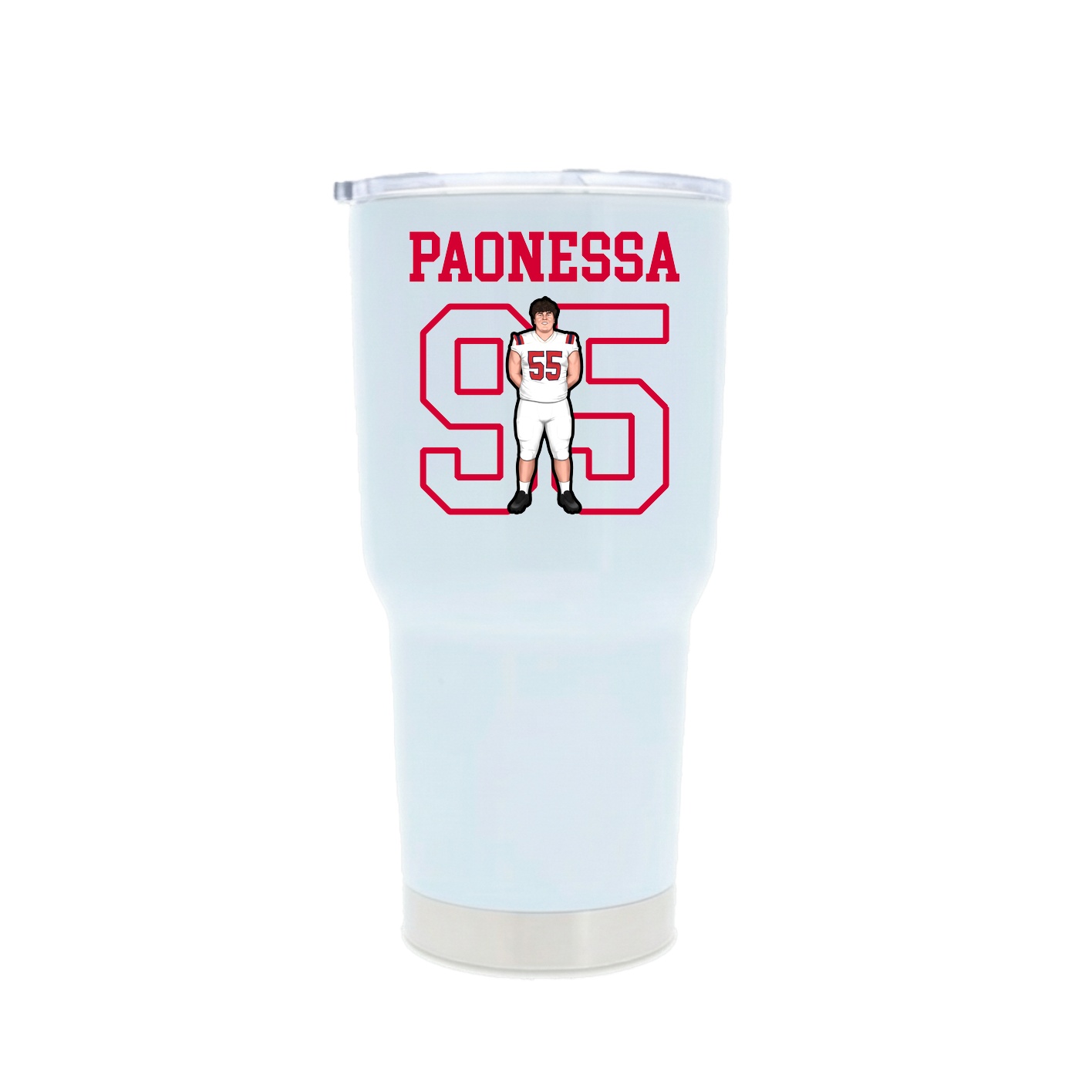 30oz Stainless Steel Tumbler — Shirsey in White