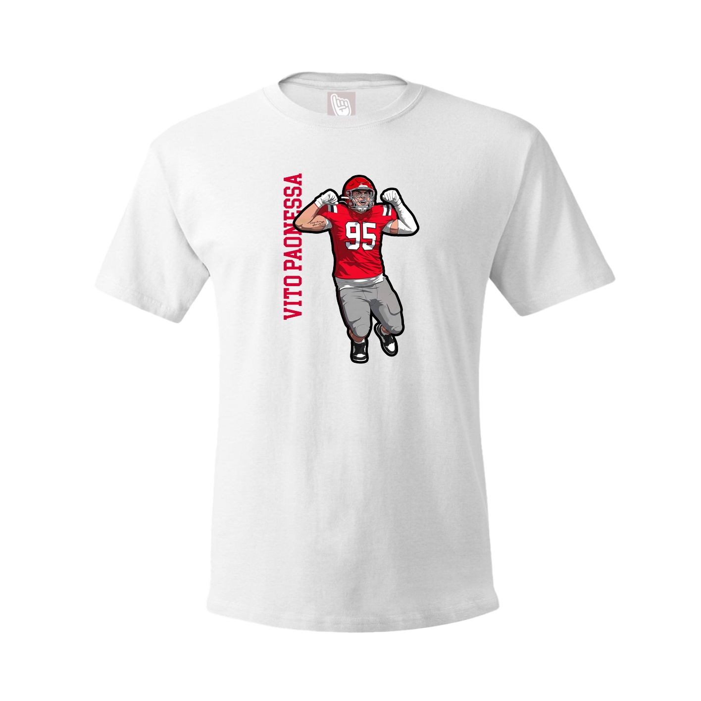 Youth Tee — Name Vertical in White