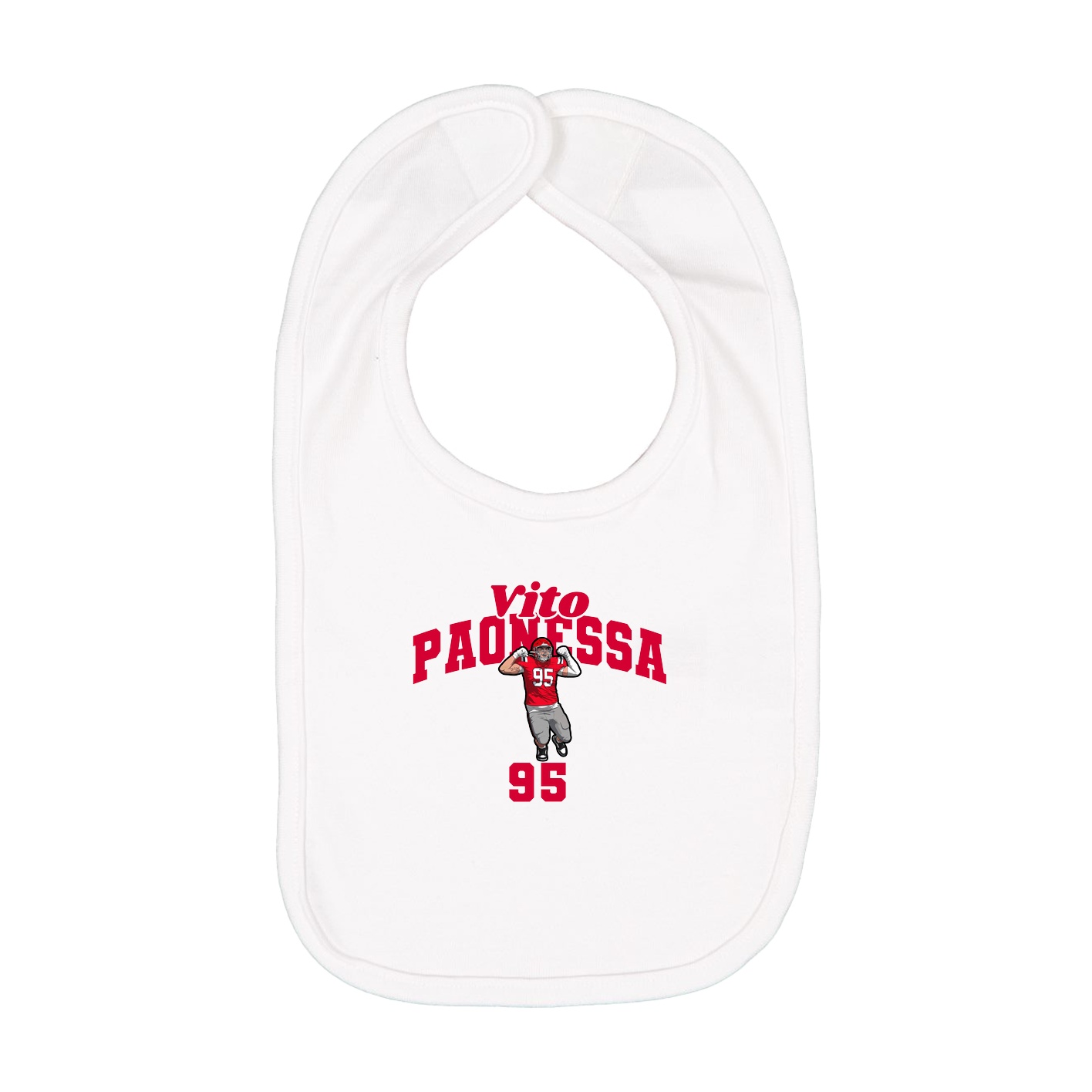 Infant Bib — Signature Arch in White