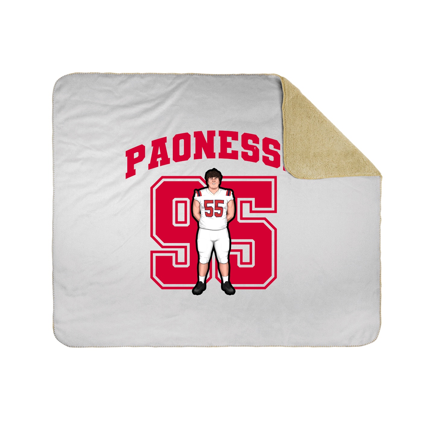 Throw Blanket — Number in White