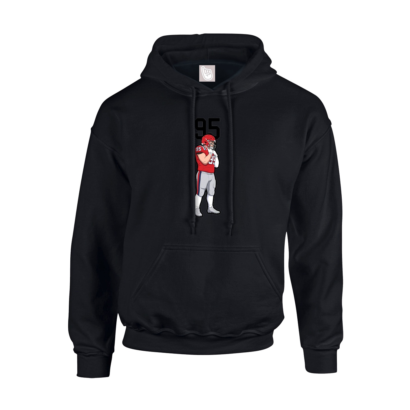 Hoodie — Number Top in Black
