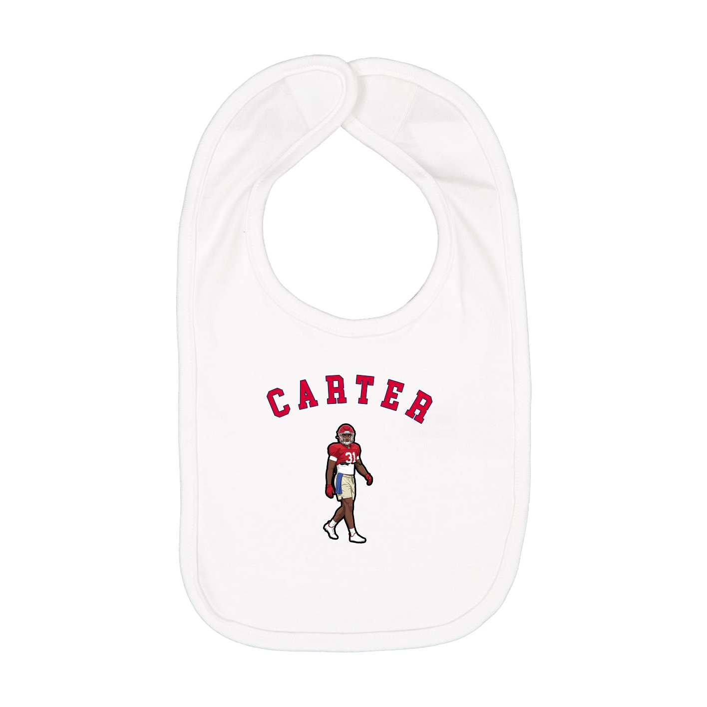Infant Bib — Shirsey Arch in White