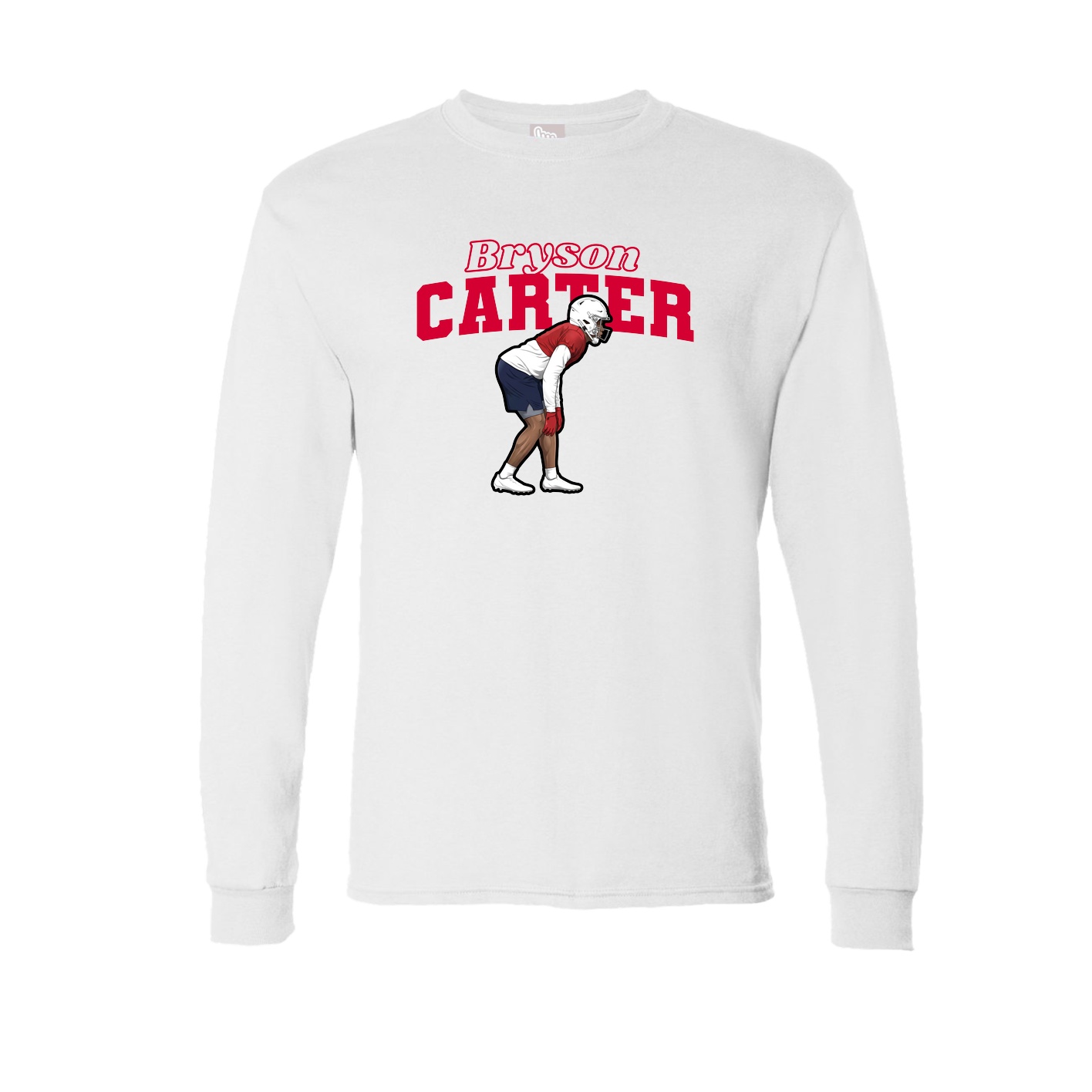 Long Sleeve Tee — Name Arch in White