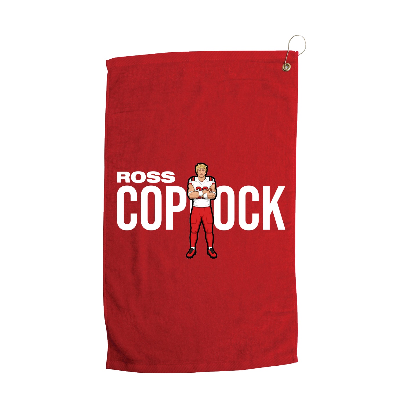 Golf Towel — Player Name in Red