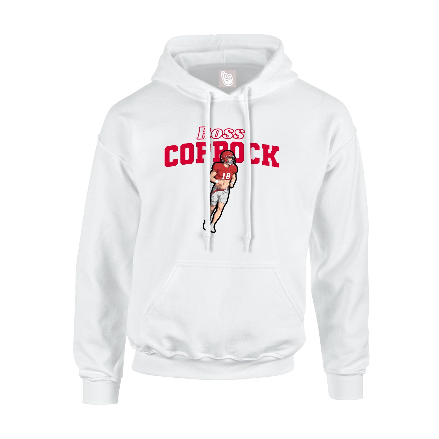 Hoodie — Name Arch in White