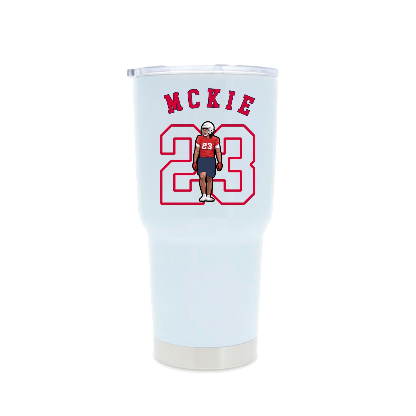 30oz Stainless Steel Tumbler — Shirsey Arch in White