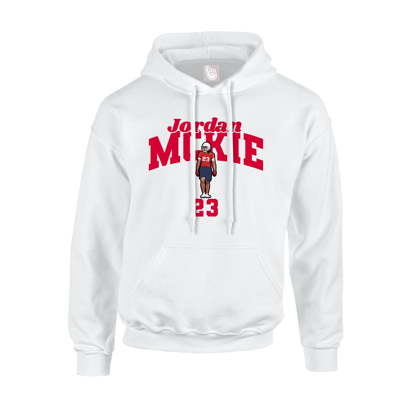 Youth Hoodie — Signature Arch in White