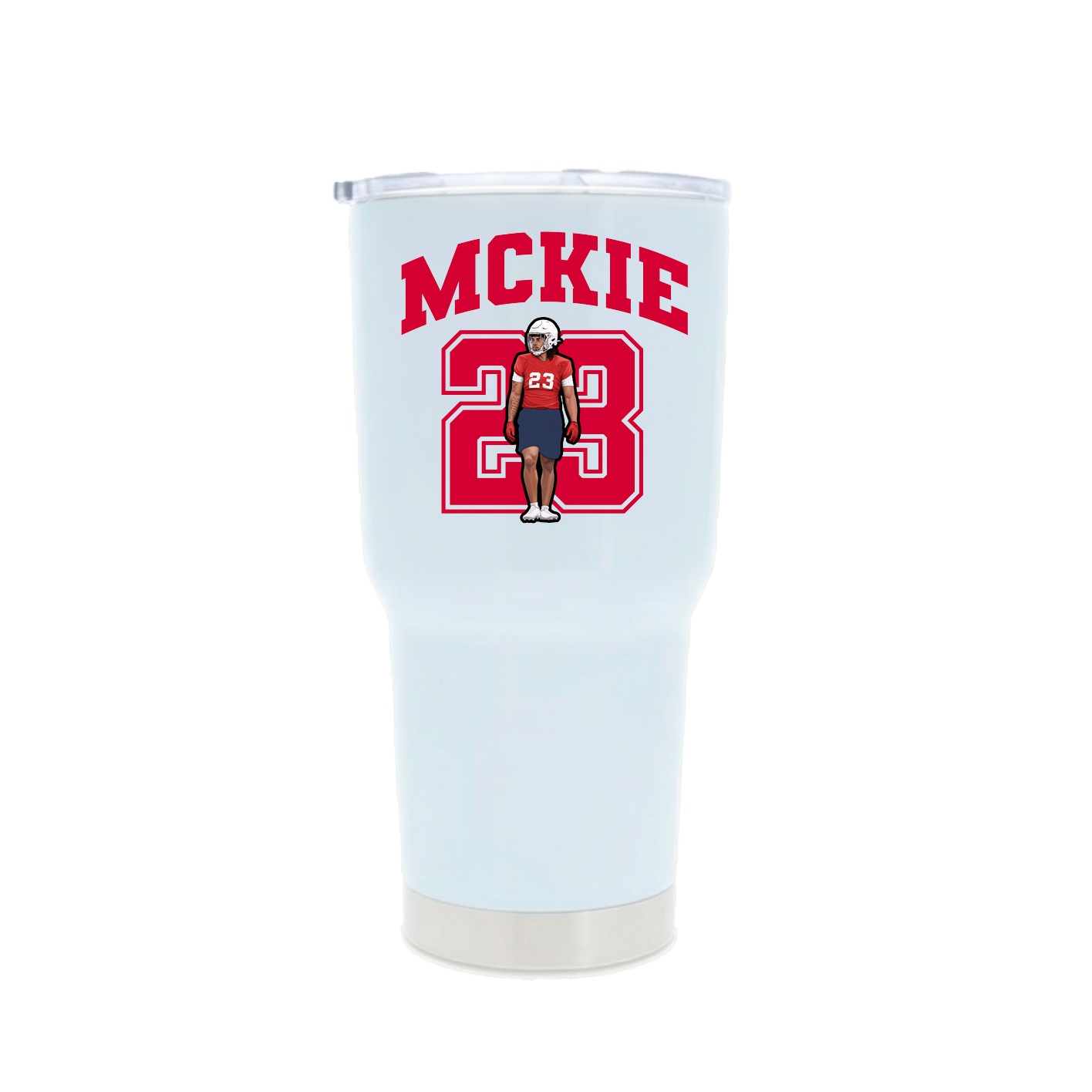 30oz Stainless Steel Tumbler — Number in White