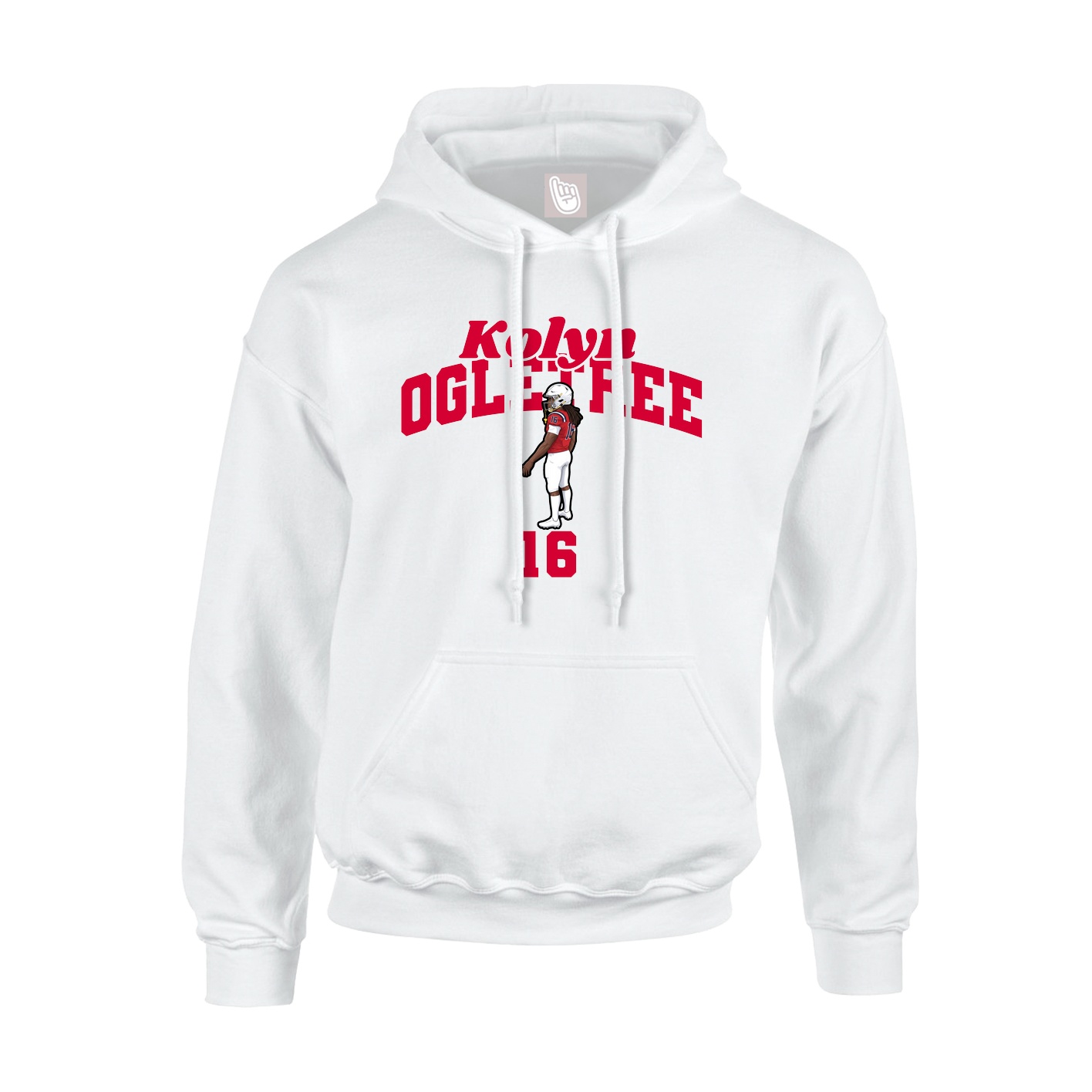 Hoodie — Signature Arch in White