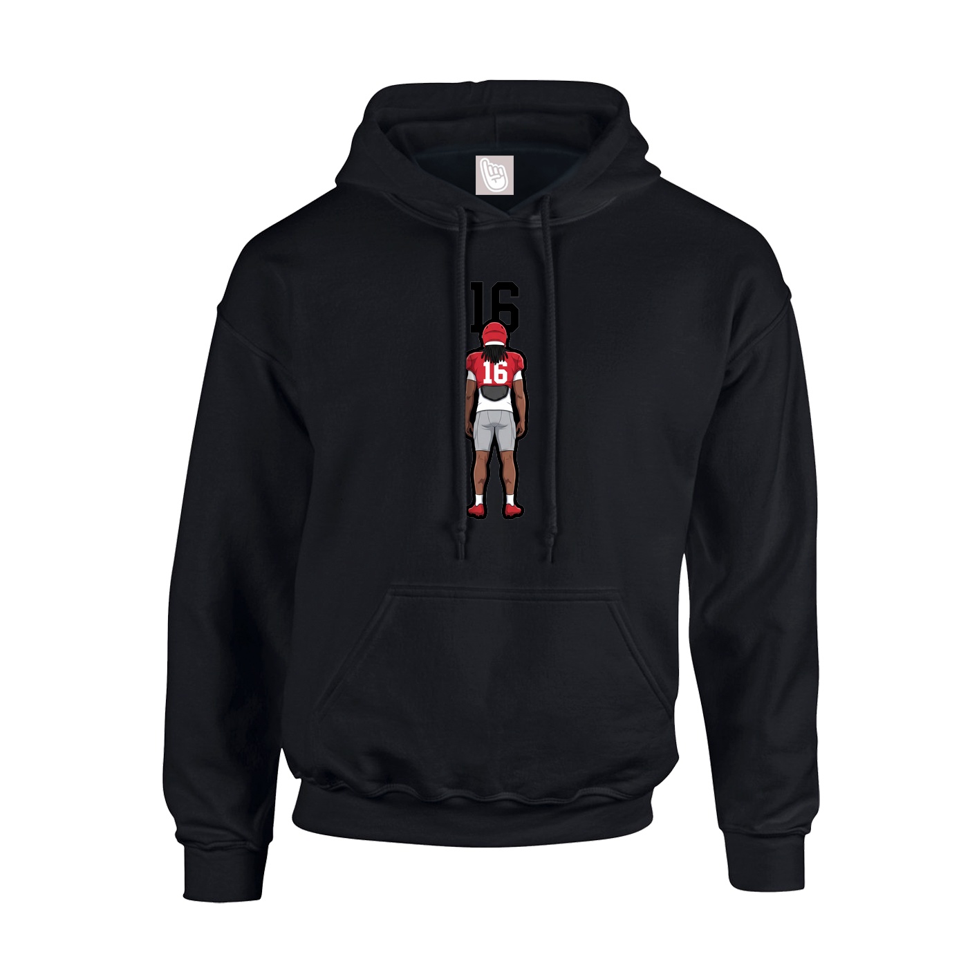 Hoodie — Number Top in Black